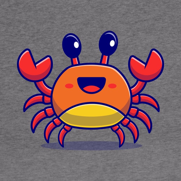 Cute Crab Cartoon Vector Icon Illustration by Catalyst Labs